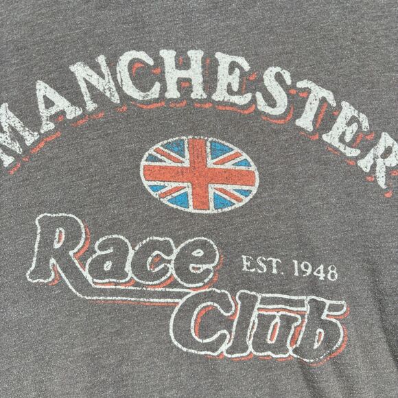 MANCHESTER RACE CLUB Shirt Mens L Running Company CT Conn Short Sleeve Gray - Picture 7 of 13